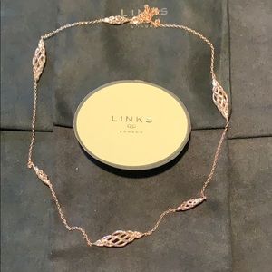 NIB Links of London 18k Rose Gold Station Necklace